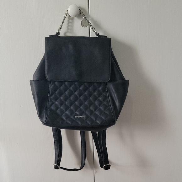 Nine West Handbags - Nine West Navy Quilted Backpack